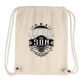 Mère et fils famille cadeau maman enfant amour - Sac à cordon recyclé Stanley/Stella - blanc naturel - Devant