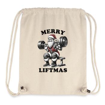 Merry Liftmas Gym Père Noël - Sac à cordon recyclé Stanley/Stella - blanc naturel - Devant