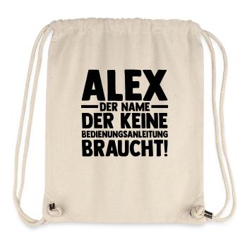 Alexander Alexandra Alexa Alex - Stanley/Stella recycelter Gym Bag - Naturweiß - Vorne