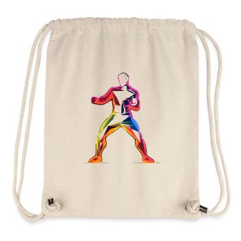 Kickboxer Cartoon Style - Stanley/Stella Recycled Gym Bag - natural - Front
