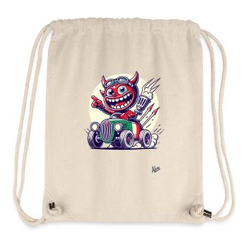 Petit diable de voiture italien - Sac à cordon recyclé Stanley/Stella - blanc naturel - Devant