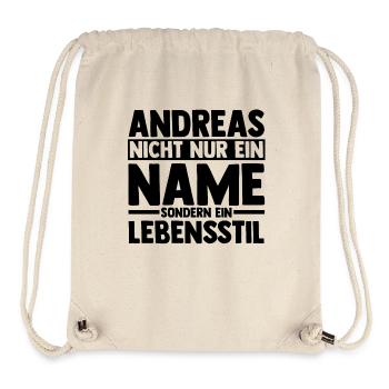 Vorname Andreas - Stanley/Stella recycelter Gym Bag - Naturweiß - Vorne