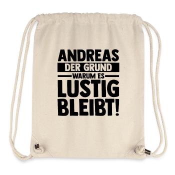 Vorname Andreas - Stanley/Stella recycelter Gym Bag - Naturweiß - Vorne