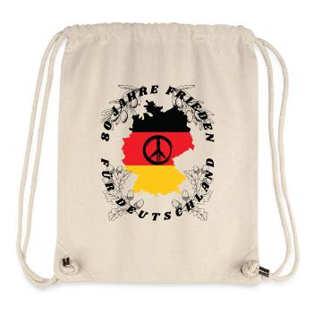 80 ans de paix pour l’Allemagne - Sac à cordon recyclé Stanley/Stella - blanc naturel - Devant