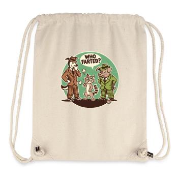 Who farted? Cat, dog or pig - Stanley/Stella Recycled Gym Bag - natural - Front