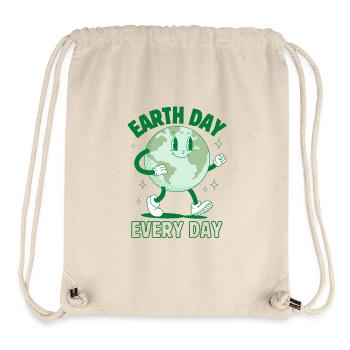 Jour de la Terre tous les jours - Sac à cordon recyclé Stanley/Stella - blanc naturel - Devant