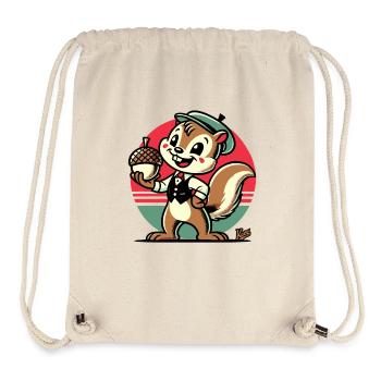Eichhörnchen mit Haselnuss - Stanley/Stella recycelter Gym Bag - Naturweiß - Vorne