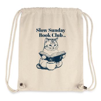Slow Sunday Book Club - Stanley/Stella recycelter Gym Bag - Naturweiß - Vorne
