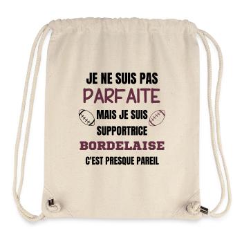 Supportrice Bordelaise Rugby - Sac à cordon recyclé Stanley/Stella - blanc naturel - Devant