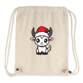 Mountain Goat Christmas - Stanley/Stella Recycled Gym Bag - natural - Front