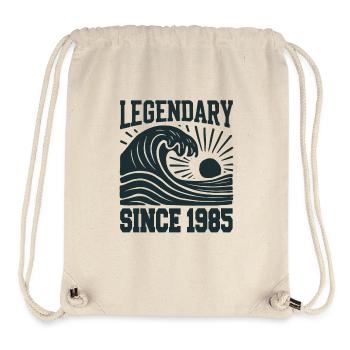 Légendaire depuis 1985 Birthday Wave - Sac à cordon recyclé Stanley/Stella - blanc naturel - Devant