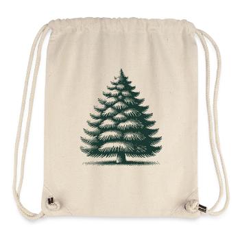 Traditioneller Weihnachtsbaum Illustration - Stanley/Stella recycelter Gym Bag - Naturweiß - Vorne