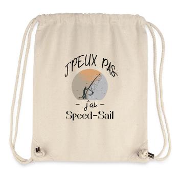 j'peux pas j'ai speed sail - Sac à cordon recyclé Stanley/Stella - blanc naturel - Devant