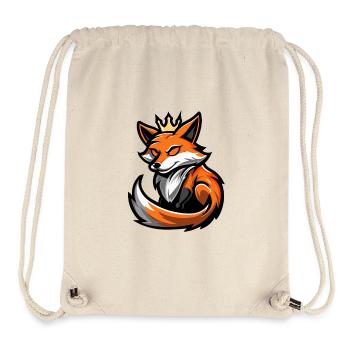 Couronne de dessin animé Fox - Sac à cordon recyclé Stanley/Stella - blanc naturel - Devant