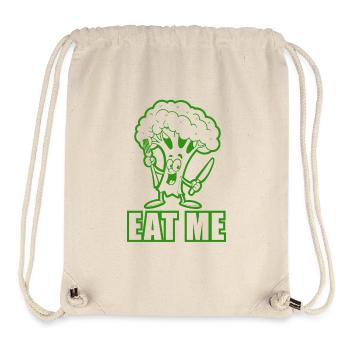 Brocoli - Mange-moi - Légumes, végétalien - Sac à cordon recyclé Stanley/Stella - blanc naturel - Devant