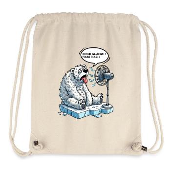 réchauffement climatique ours polaire drôle climat design - Sac à cordon recyclé Stanley/Stella - blanc naturel - Devant