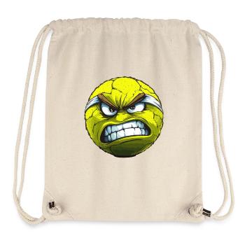 Evil Tennis Ball Cartoon - Stanley/Stella Recycled Gym Bag - natural - Front