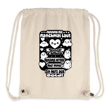 A heart of gold – versatile design - Stanley/Stella Recycled Gym Bag - natural - Front