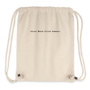 SOCIAL MEDIA KILLED ROMANCE - Stanley/Stella recycelter Gym Bag - Naturweiß - Vorne