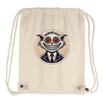 Horror-Grinsen-Katze - Stanley/Stella recycelter Gym Bag - Naturweiß - Vorne