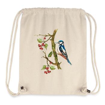 Bunter Vogel - Stanley/Stella recycelter Gym Bag - Naturweiß - Vorne