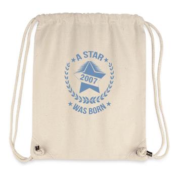 Geburtstag Stern geboren 2007 - Stanley/Stella recycelter Gym Bag - Naturweiß - Vorne