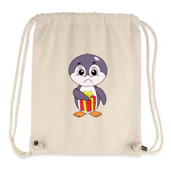 Pingouin élégant, polyvalent pour chaque instant - Sac à cordon recyclé Stanley/Stella - blanc naturel - Devant