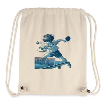 Anime Tennis de table Joueur Rétro Oeuvre - Sac à cordon recyclé Stanley/Stella - blanc naturel - Devant