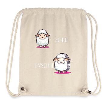 Schaf Unschaf lustiges cooles Geschenk - Stanley/Stella recycelter Gym Bag - Naturweiß - Vorne