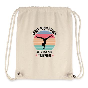 Turnen Mädchen Kunstturnen Turnerin Turn - Stanley/Stella recycelter Gym Bag - Naturweiß - Vorne