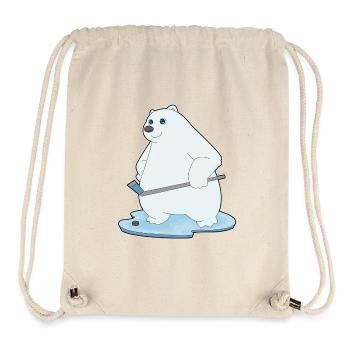 Eisbär Eishockey Eishockeyschläger - Stanley/Stella recycelter Gym Bag - Naturweiß - Vorne