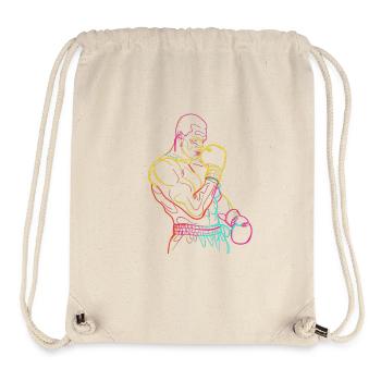 Croquis de boxeur - Sac à cordon recyclé Stanley/Stella - blanc naturel - Devant