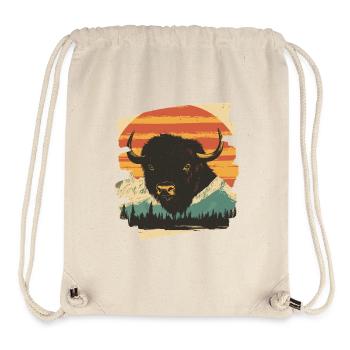 Bison Retro - Stanley/Stella recycelter Gym Bag - Naturweiß - Vorne