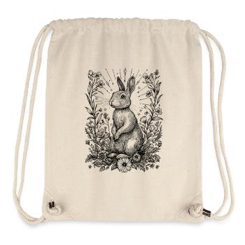 Cottagecore Boho Hase Hasenmotiv Frühling Bohemian - Stanley/Stella recycelter Gym Bag - Naturweiß - Vorne