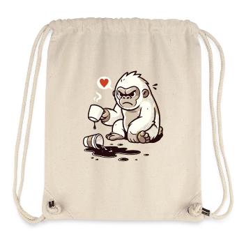 Kleiner Gorilla verschüttet Kaffee - Stanley/Stella recycelter Gym Bag - Naturweiß - Vorne