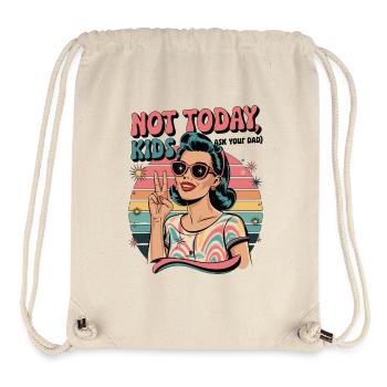 Not Today Chemise Enfant | Conception de maman rétro drôle - Sac à cordon recyclé Stanley/Stella - blanc naturel - Devant