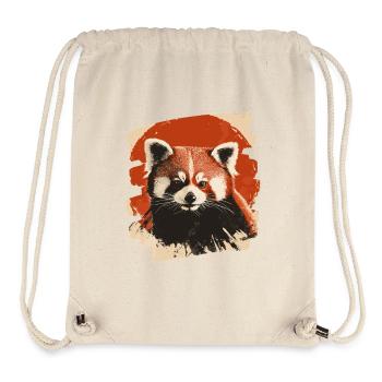 Petit panda - Sac à cordon recyclé Stanley/Stella - blanc naturel - Devant