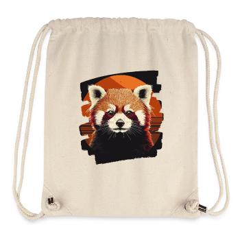 Petit panda - Sac à cordon recyclé Stanley/Stella - blanc naturel - Devant
