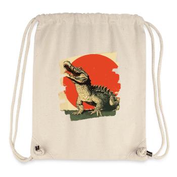 Krokodil - Stanley/Stella recycelter Gym Bag - Naturweiß - Vorne