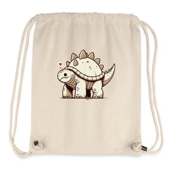 Süßer Dinosaurier mit Herz - Stanley/Stella recycelter Gym Bag - Naturweiß - Vorne