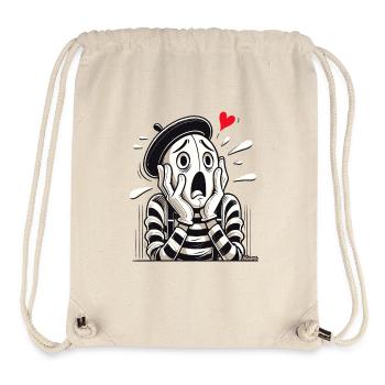 Dramatischer Pantomime – Liebe oder Verzweiflung? - Stanley/Stella recycelter Gym Bag - Naturweiß - Vorne
