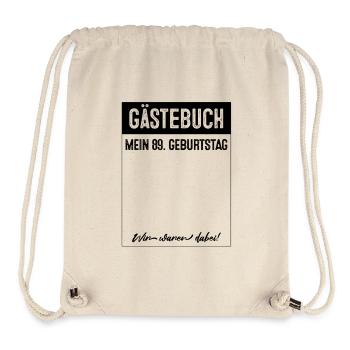Gästebuch 89 Jahre 89. Geburtstag - Stanley/Stella recycelter Gym Bag - Naturweiß - Vorne