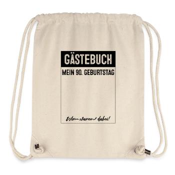 Gästebuch 90 Jahre 90. Geburtstag - Stanley/Stella recycelter Gym Bag - Naturweiß - Vorne