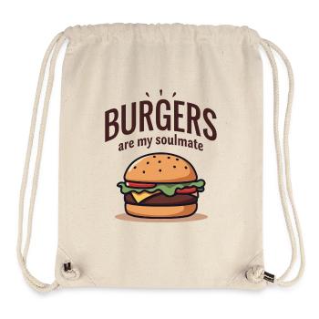 Burgers are my Soulmate Hamburger Fast Food - Stanley/Stella recycelter Gym Bag - Naturweiß - Vorne