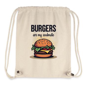 Burgers are my Soulmate Hamburger Fast Food - Stanley/Stella recycelter Gym Bag - Naturweiß - Vorne