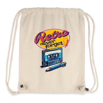 Retro Cassette and Pen Never Forget Cool Fun - Stanley/Stella Recycled Gym Bag - natural - Front