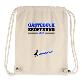 Gästebuch Eröffnung 2025 Firma Geschäftseröffnung - Stanley/Stella recycelter Gym Bag - Naturweiß - Vorne