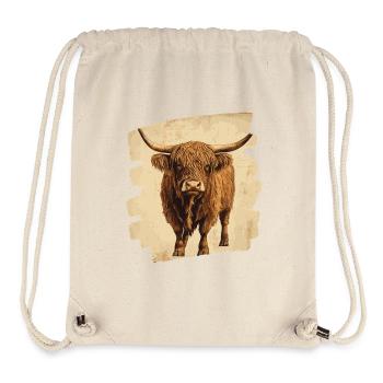 Scottish Highland cattle - Stanley/Stella Recycled Gym Bag - natural - Front