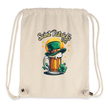 Saint Patrick`s Day Beer - Stanley/Stella recycelter Gym Bag - Naturweiß - Vorne