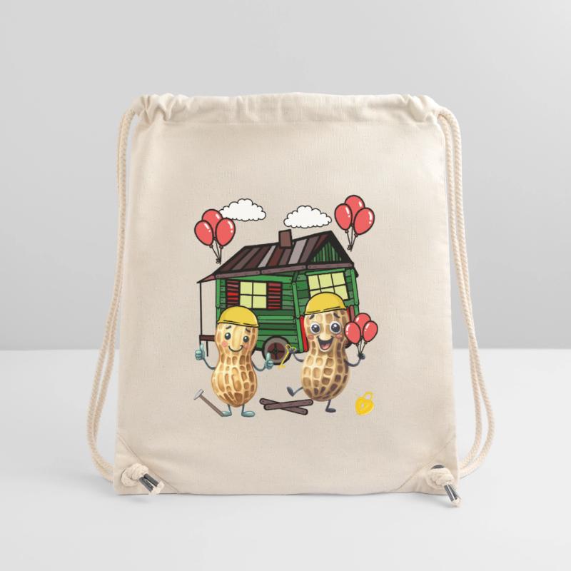 Peanuts Constructeur de maison Constructeur Remorque de construction Maison propre Maison Sac à cordon recyclé Stanley/Stella